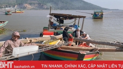 អ្នកនេសាទ Ha Tinh ប្រញាប់ប្រញាល់ទៅសមុទ្រ បន្ទាប់ពីសមុទ្រលំបាកជាច្រើនថ្ងៃ
