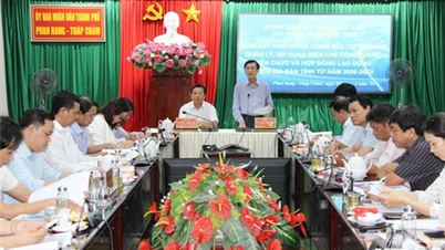 NTO - Đoàn giám sát của Ban Pháp chế HĐND tỉnh làm việc với UBND Tp. Phan Rang
