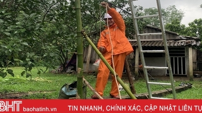 Điện lực Hương Khê khắc phục hạ tầng, ưu tiên cấp điện cho Nhân dân