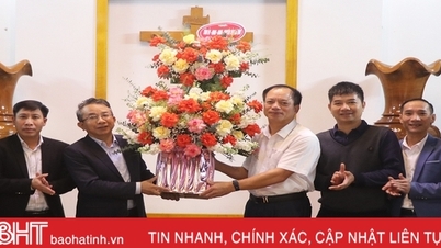 ថ្នាក់​ដឹក​នាំ​ខេត្ត​ប្រារព្ធ​បុណ្យ​ណូអែល​នៅ​ទីក្រុង Can Loc, Loc Ha