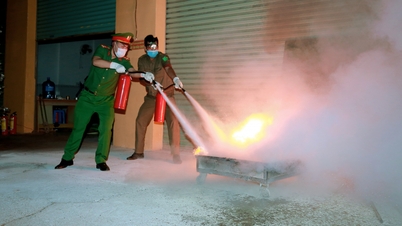 Huyện Krông Năng thực tập phương án chữa cháy và cứu nạn, cứu hộ trong đêm