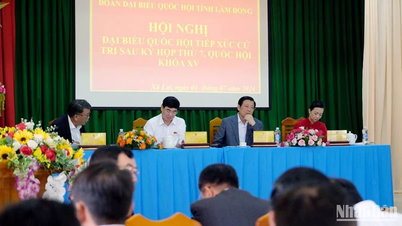 Head of the Central Internal Affairs Commission Phan Dinh Trac meets with voters in Lam Dong