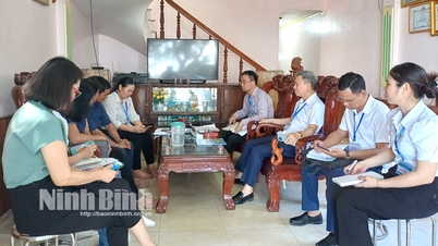 ថ្នាក់ដឹកនាំការិយាល័យស្ថិតិទូទៅត្រួតពិនិត្យការអនុវត្តការស្ទង់មតិប្រមូលព័ត៌មានអំពីស្ថានភាពសេដ្ឋកិច្ចសង្គមរបស់ជនជាតិភាគតិចចំនួន ៥៣ នៅ Ninh Binh