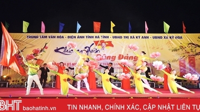 ទិដ្ឋភាពសំខាន់ៗនៃកម្មវិធី "ចម្រៀងនិទាឃរដូវសម្រាប់បក្ស" នៅទីក្រុងគីអាញ់