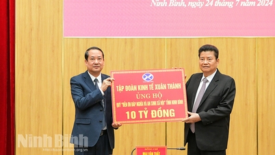The Provincial Gratitude and Social Security Fund in 2024 received a donation of 11-12 billion VND.