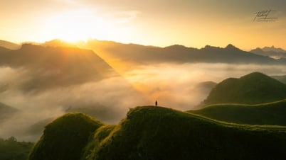 Khung cảnh mây vờn trên đồi cỏ, đẹp như phim ở Cao Bằng "đốn tim" du khách