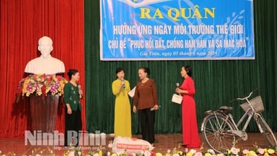Hội Liên hiệp Phụ nữ huyện Gia Viễn ra quân hưởng ứng Ngày Môi trường thế giới