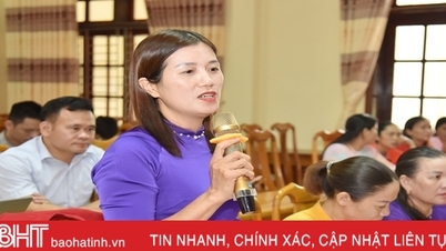 កម្មាភិបាល និងសមាជិកសម្ព័ន្ធនារី Loc Ha បានស្នើនូវបញ្ហាជាក់ស្តែងជាច្រើន។