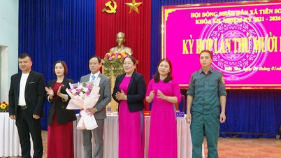 បោះឆ្នោតជ្រើសរើសបុគ្គលិកសំខាន់ៗរបស់ឃុំ Tien Son បន្ទាប់ពីការរួមបញ្ចូលគ្នា