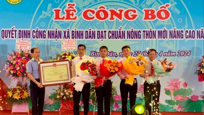 Xã Bình Dân (Kim Thành) công bố quyết định xã đạt chuẩn nông thôn mới nâng cao