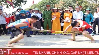 Banh chung រុំ ទាញព្រ័ត្រ និងការប្រកួតរុញដំបងក្នុងក្របខ័ណ្ឌនៃពិធីបុណ្យ Hai Thuong