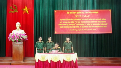 Bộ Chỉ huy quân sự tỉnh Hải Dương phát động đợt thi đua “Tự hào truyền thống - viết tiếp chiến công