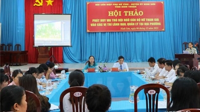 Workshop to promote the role of female cadres participating in leadership and management positions at the local level