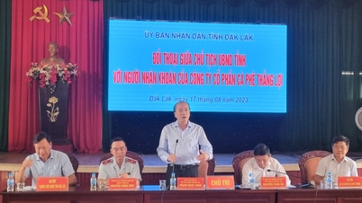 ប្រធាន​គណៈកម្មាធិការ​ប្រជាជន​ខេត្ត​ជួប​ពិភាក្សា​ជាមួយ​អ្នក​ម៉ៅការ​ក្រុមហ៊ុន​ភាគហ៊ុន​រួម​កាហ្វេ Thang Loi