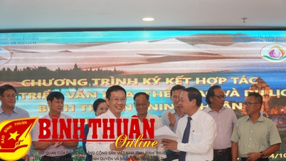 ចុះហត្ថលេខាលើកិច្ចសហប្រតិបត្តិការអភិវឌ្ឍន៍វប្បធម៌ កីឡា និងទេសចរណ៍នៅទីក្រុង Binh Thuan - Ninh Thuan
