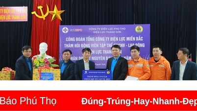 សម្ព័ន្ធសហជីពនៃសាជីវកម្មថាមពលភាគខាងជើងបានទៅសួរសុខទុក្ខ និងជូនអំណោយដល់បុគ្គលិកនៃសាជីវកម្មថាមពល Ha Hoa និង Thanh Son។