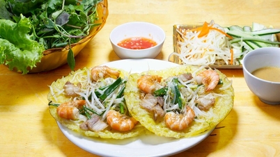 ភោជនីយដ្ឋាន Jumping Shrimp Pancake ក្នុងទីក្រុង Da Nang ត្រូវបានវាយតម្លៃដោយ Michelin ថាមានតម្លៃថោក និងឆ្ងាញ់