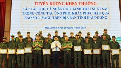 Công an tỉnh Hải Dương biểu dương, khen thưởng điển hình trong ứng phó bão số 3