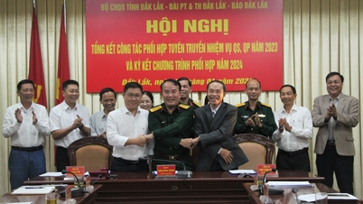 Ký kết Chương trình phối hợp tuyên truyền nhiệm vụ quân sự, quốc phòng năm 2024
