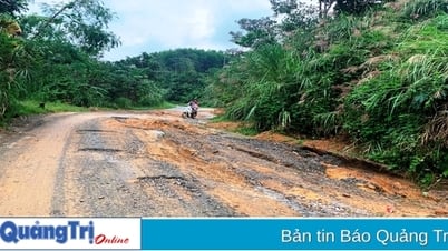 ផ្លូវ​ខេត្ត​លេខ​៥៨៧ កាត់​ឃុំ​ហ៊ុច រង​ការ​ខូច​ខាត​យ៉ាង​ដំណំ។