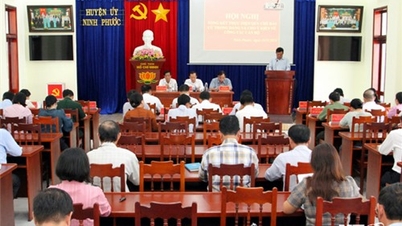 គណៈកម្មាធិការបក្សស្រុក Ninh Phuoc សង្ខេបអំពីការអនុវត្តបទបញ្ជាបោះឆ្នោតរបស់បក្ស