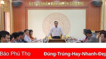 Announcement of information on the decision to enforce land recovery in Cam Khe town