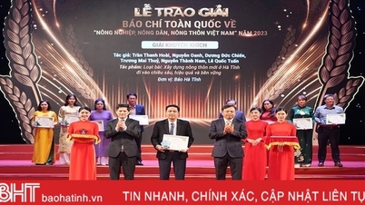 កាសែត Ha Tinh ទទួលបានរង្វាន់លើកទឹកចិត្តនៃពានរង្វាន់សារព័ត៌មានជាតិស្តីពី "កសិករបី"