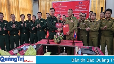 Strengthening cooperation to ensure border security between the Border Guard of Quang Tri province (Vietnam) and the Police of Salavan province (Laos)