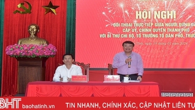 Lãnh đạo TP Hà Tĩnh đối thoại với bí thư chi bộ, tổ trưởng dân phố