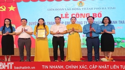 Establishment of grassroots union of Thanh Sen Travel Joint Stock Company