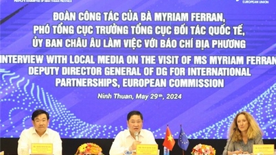 សន្និសីទសារព័ត៌មានស្តីពីគណៈប្រតិភូការងាររបស់លោកស្រី Myriam Ferran អគ្គនាយករងនៃអគ្គនាយកដ្ឋានភាពជាដៃគូអន្តរជាតិ គណៈកម្មការអឺរ៉ុប ធ្វើការជាមួយសារព័ត៌មានក្នុងស្រុក