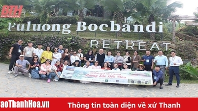 Vietnam Tourism Association famtrip delegation surveys and experiences at Pu Luong Community Ecotourism Area
