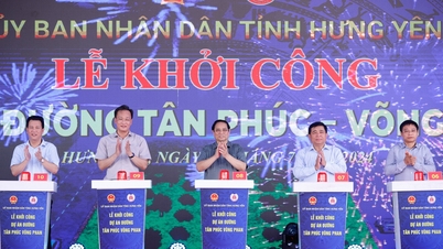 Prime Minister presses button to start construction of nearly 3,000 billion VND backbone road in Hung Yen