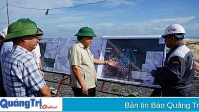 Kiểm tra tiến độ triển khai dự án Khu bến cảng Mỹ Thủy và hoạt động sản xuất tại Công ty Cổ phần đầu tư và khoáng sản VICO Quảng Trị