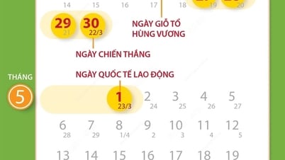 Lịch nghỉ lễ dịp Giỗ Tổ Hùng Vương và 30 4 1 5 năm 2024