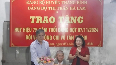 Thăng Bình trao Huy hiệu Đảng đợt 7/11 cho 56 đảng viên