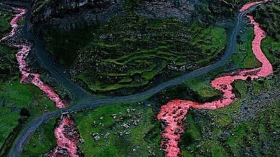 Vẻ đẹp kỳ lạ của dòng sông kỳ lạ nước đỏ như máu