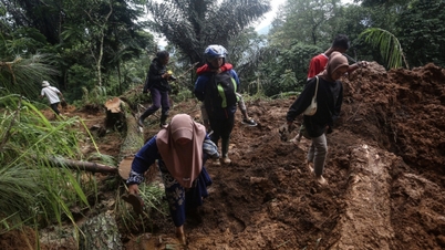 Indonesien stellt Rettungsmaßnahmen wegen schlechtem Wetter nach Erdrutsch ein