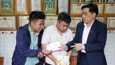 Lãnh đạo tỉnh Quảng Nam đem niềm vui đến với cặp song sinh học giỏi