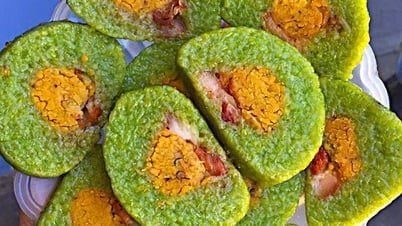 Độc đáo bánh tét mặt trăng, bánh tét bắp