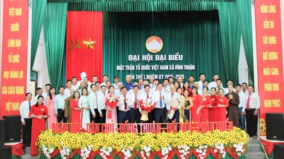 El Frente de la Patria de Vietnam de la comuna de Vinh Thuan movilizó a más de 800 familias para donar más de 8.500 metros cuadrados de tierra.