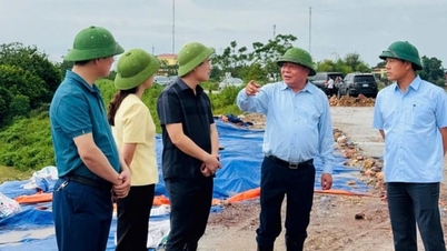 Phó Bí thư Thường trực Thành ủy Nguyễn Văn Phong kiểm tra công tác phòng, chống úng ngập và bảo vệ đê điều