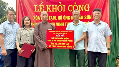 Khởi công xây dựng nhà mới cho hộ nghèo tại xã Vĩnh Tuy