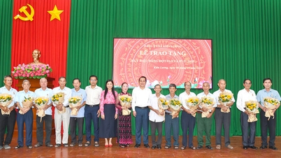 Kien Luong Commune Party Committee는 9월 2일과 11월 7일에 당 배지를 수여했습니다.