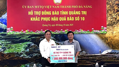 ນະຄອນ ດ່າໜັງ ໜູນ​ຊ່ວຍ​ແຂວງ ກວາງ​ຈີ້ ດ້ວຍ​ຈຳນວນ​ເງິນ 1 ຕື້​ດົ່ງ​ເພື່ອ​ຜ່ານ​ຜ່າ​ຜົນ​ຮ້າຍ​ຢ້ອນ​ຫຼັງ​ຈາກ​ພະຍຸ​ເລກ 10.