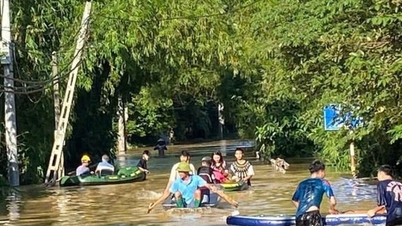 Die Gemeinde Trung Gia hat Hochwasseropfer in Sicherheit evakuiert.