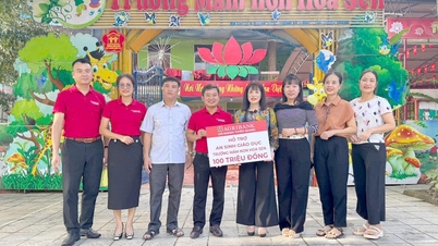 Sokong 300 juta VND untuk sekolah mengatasi akibat banjir