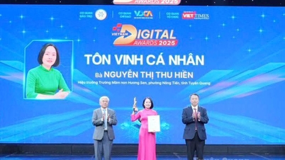 Pengetua Tadika Huong Sen (Tuyen Quang) telah dianugerahkan Anugerah Transformasi Digital Vietnam 2025.