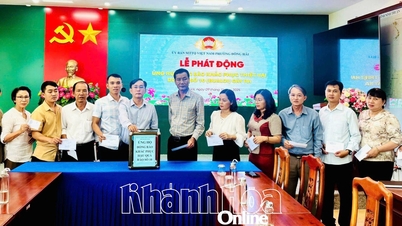 O distrito de Dong Hai doou quase 57 milhões de VND para ajudar as pessoas a superar os danos causados ​​pela tempestade nº 10.