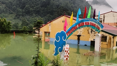 Quang Han membanjiri lebih 57 hektar tanaman, banyak sekolah dan jalan raya terjejas - Akhbar Elektronik Cao Bang